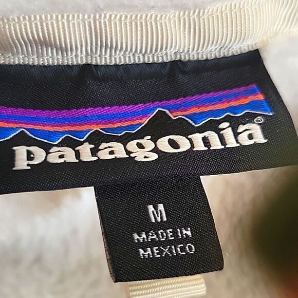 PATAGONIA POLARTEC White Pullover Size Medium - Picture 6 of 8